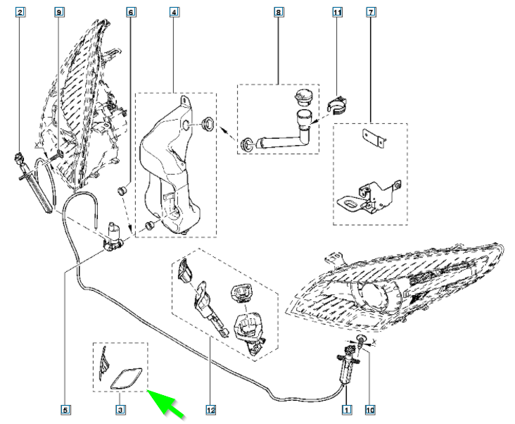 Renault 286967125R COVER KIT discounted and shipped worldwide by allcarpartsfast.co.uk in the UK