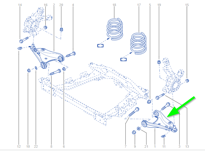 Renault 545011367R SUSP ARM discounted and shipped worldwide by allcarpartsfast.co.uk in the UK