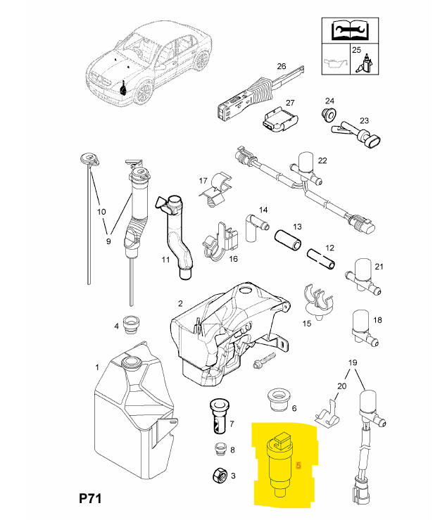Vauxhall 90585762 Washer Pump