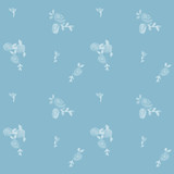 French Floral Blue