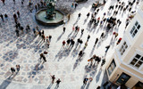 People on the City Square