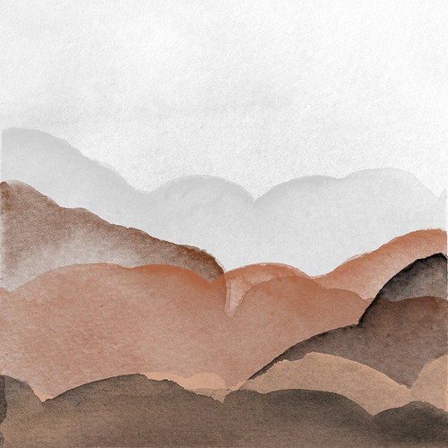 Watercolor Mountain Range
