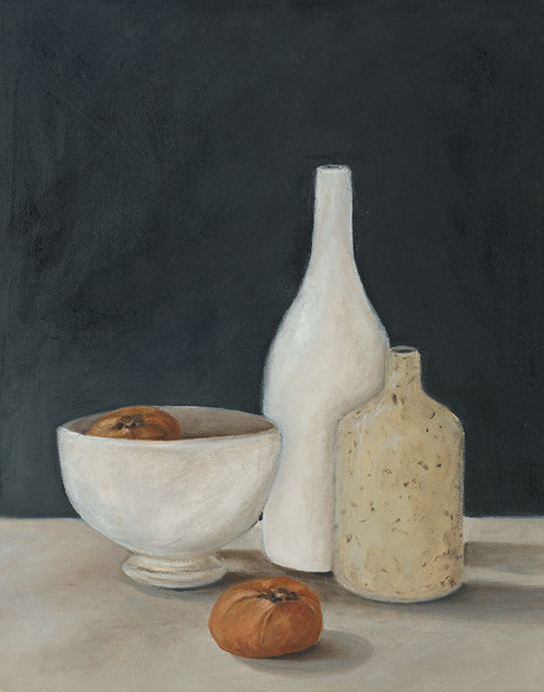 Three Vases Two Oranges
