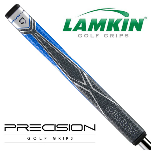 LAMKIN SINK FIT PU SQUARETOP PUTTER GRIP - BLACK/BLUE