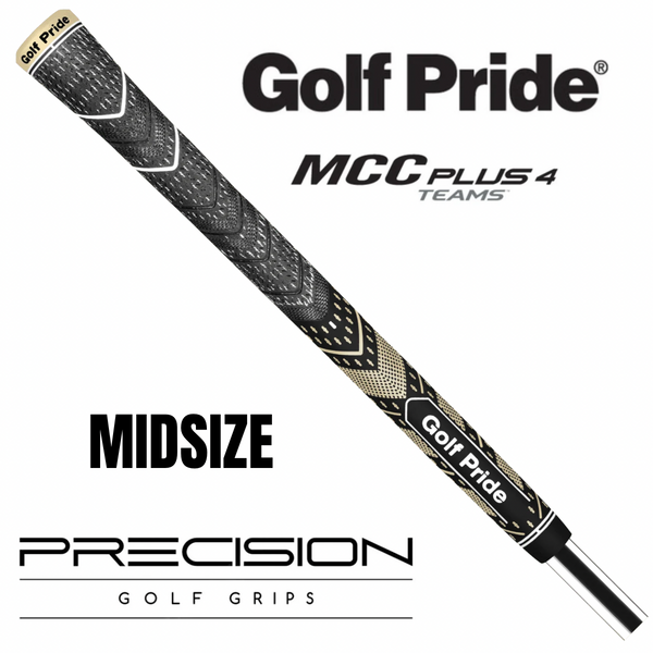 GOLF PRIDE MCC PLUS 4 TEAMS MIDSIZE GRIP - BLACK/GOLD
