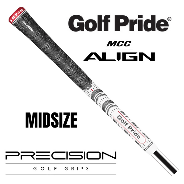 GOLF PRIDE MCC CLASSIC ALIGN MIDSIZE GRIP - WHITE/RED