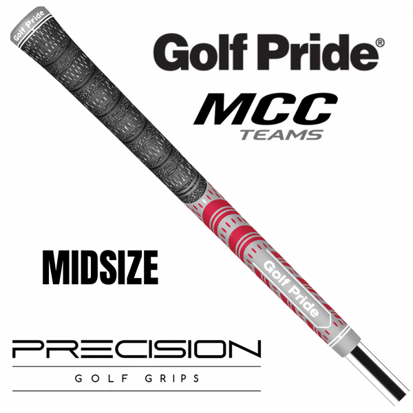 GOLF PRIDE MCC TEAMS MIDSIZE GRIP - GREY/RED