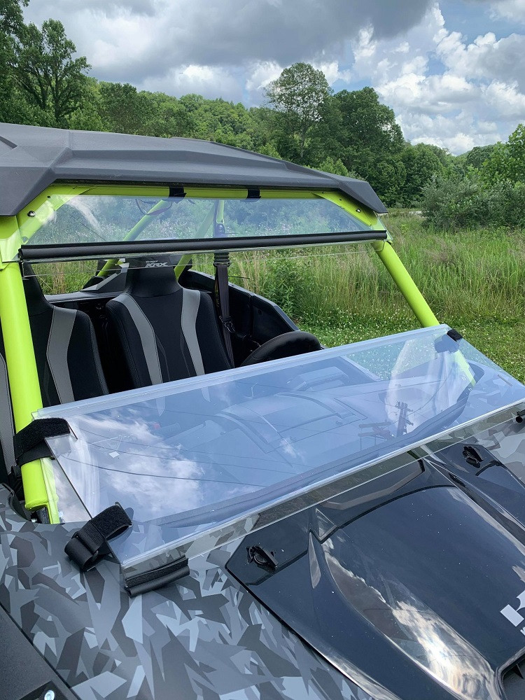 Dot Weld Folding Windshield for Kawasaki Teryx KRX 1000