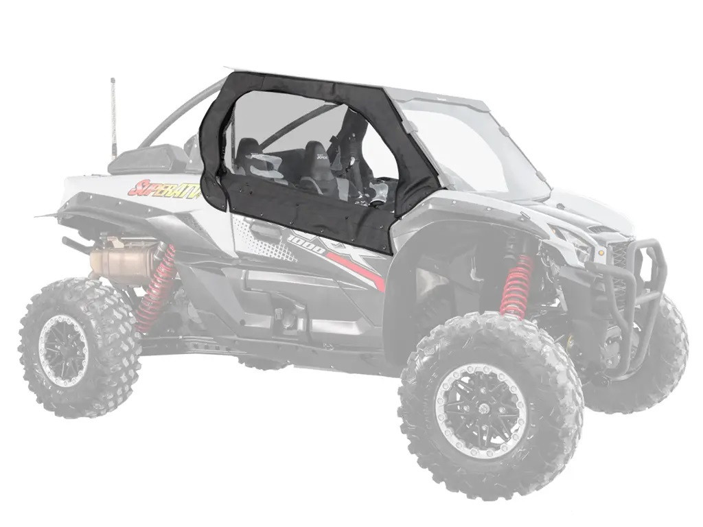 SuperATV Soft Cab Enclosure Upper Doors for Kawasaki Teryx