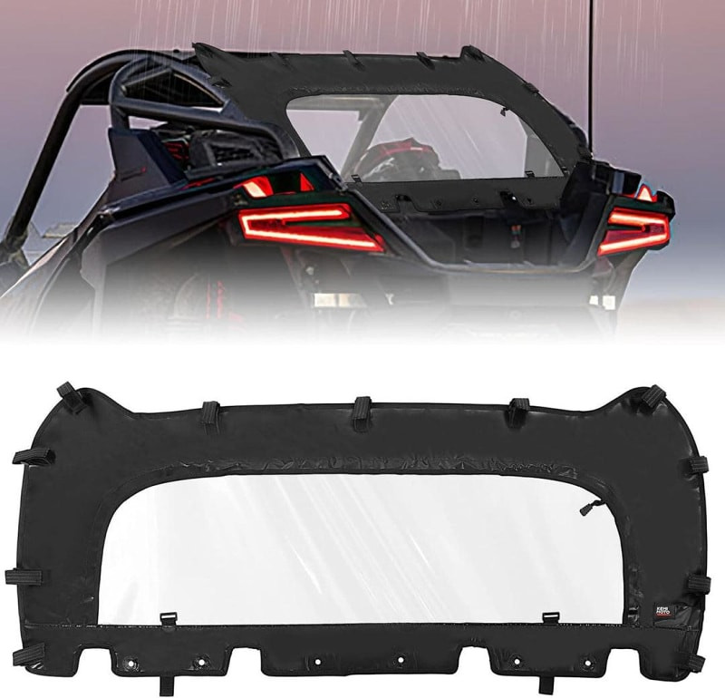 2024 Rzr Pro R Rear Windshield Kemimoto 2022-2024 Polaris Rzr Pro R R4 Soft Rear Windshield