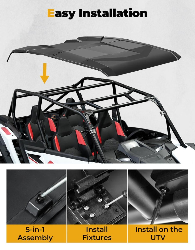Kemimoto 2024-2025 Polaris Rzr Xp 4 1000 5-in-1 Hard Plastic