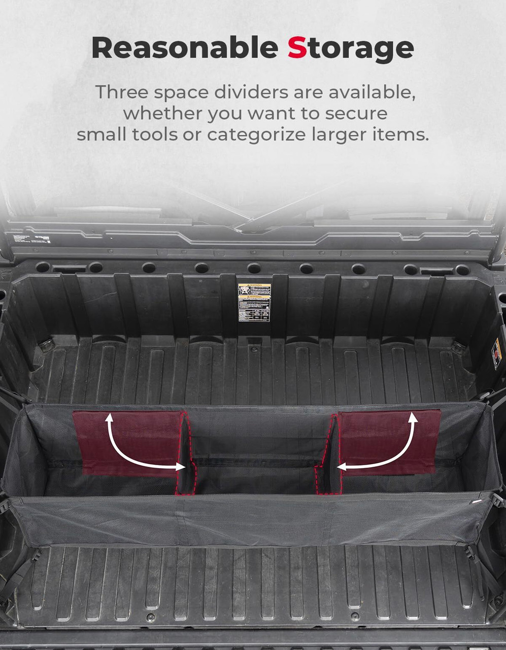Utv Rear Storage Kemimoto UTV Rear Bucket Storage Net - Side By Side Sports