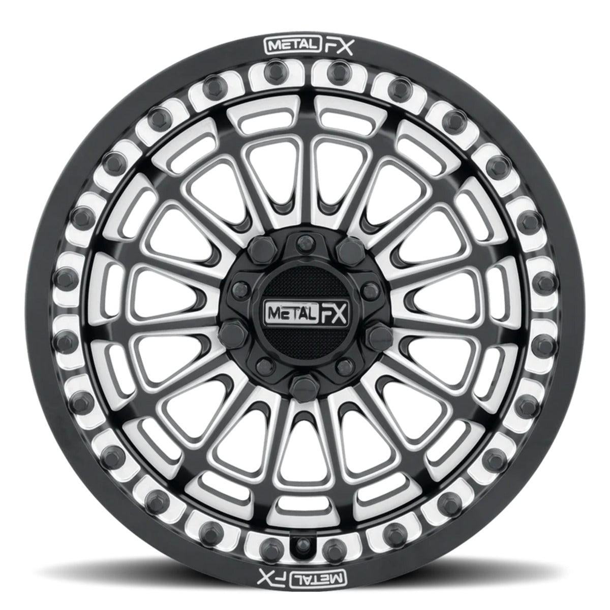 MetalFX Delta R Black Contrast Radial Wheel Tire Kit