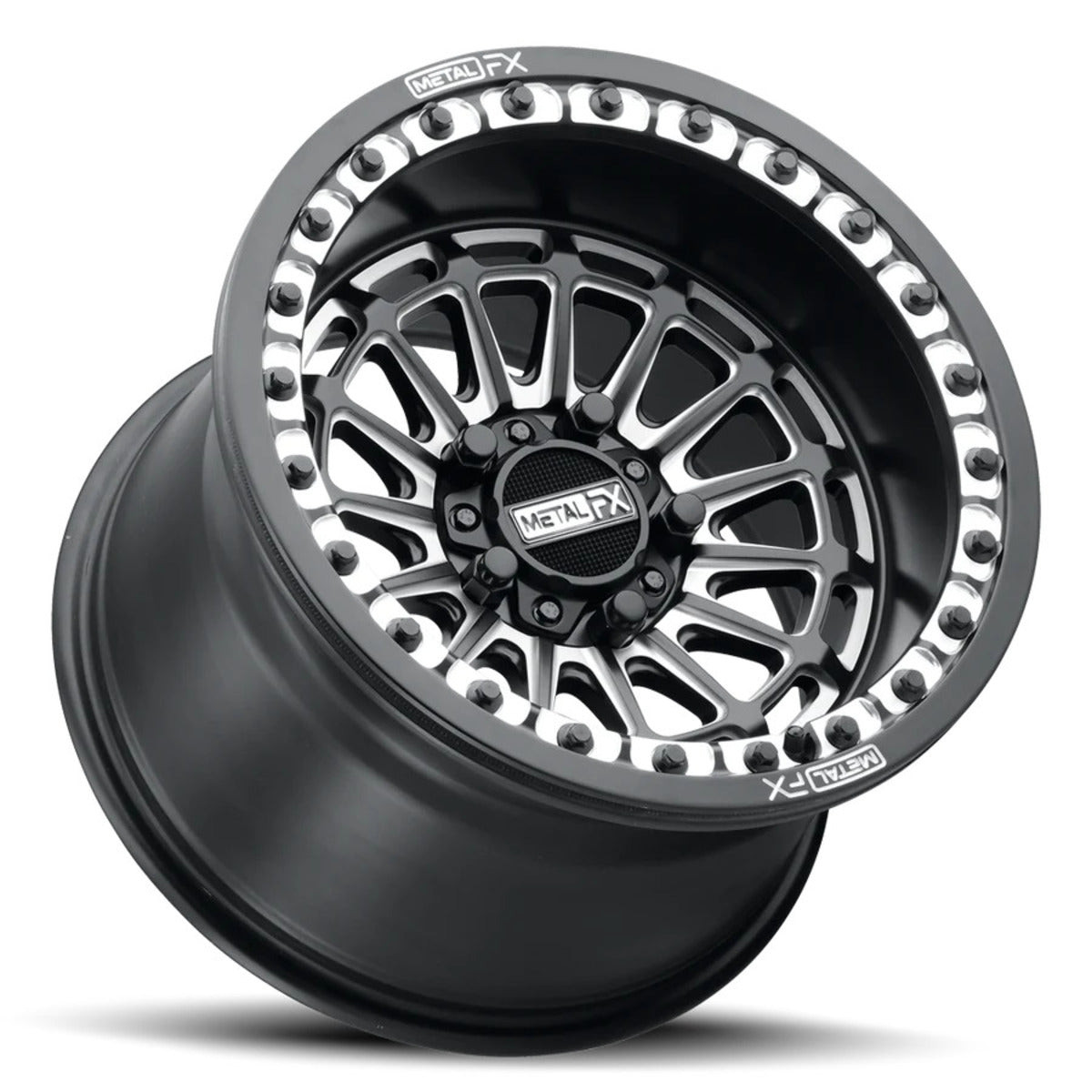 MetalFX Delta R Black Contrast Radial Wheel Tire Kit
