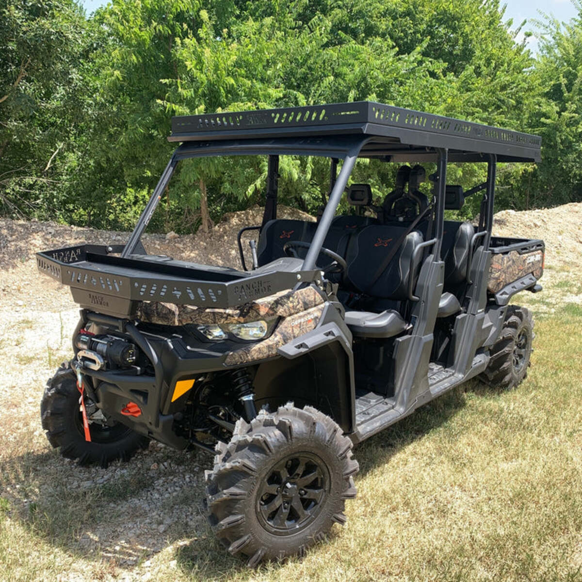 Ranch Armor Can-Am Defender Max Overhangs Over Rear Bed