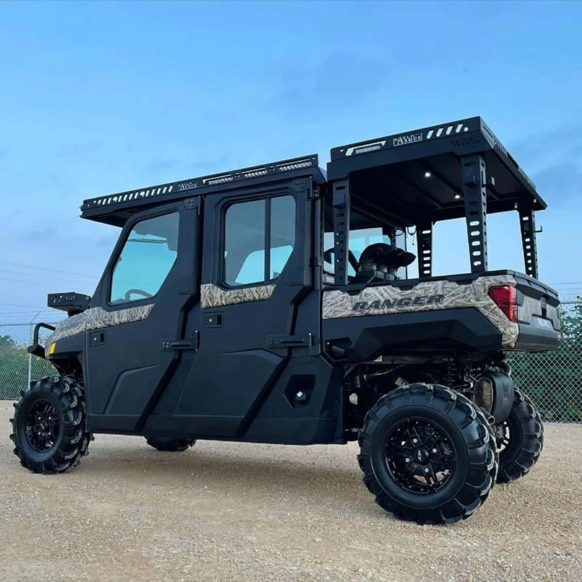 Ranch Armor Polaris Ranger Rear Raised Bed Rack - Side By Side Sports