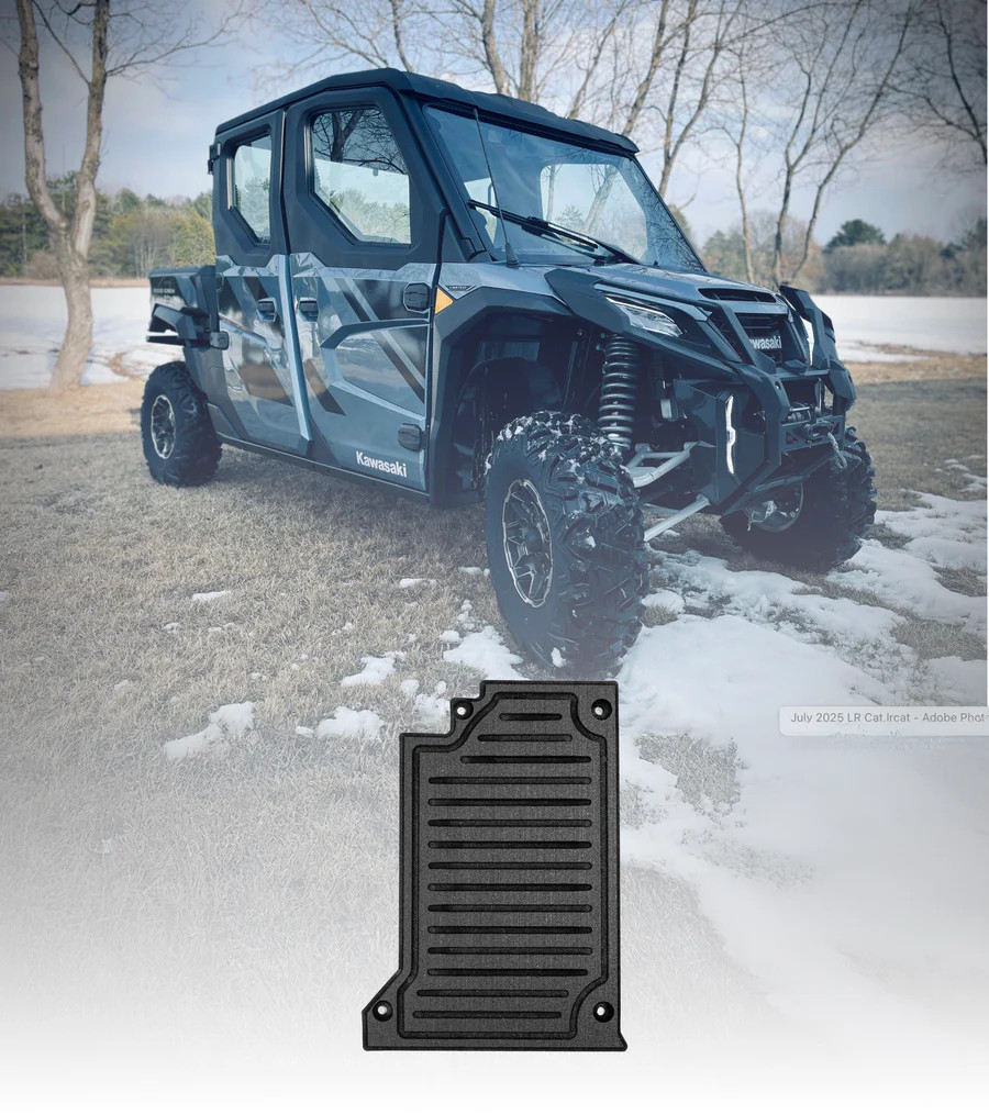 Terick Kawasaki Ridge Crew Rubber Floor Mats (2024+) | Custom CNC
