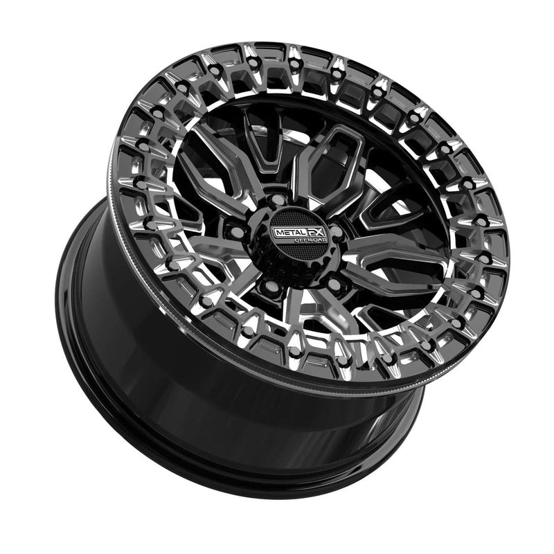 MetalFX Mayhem R BeadLock - Gloss Black Contrast Cut - Side By
