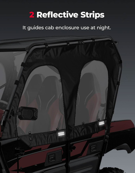 Kemimoto Kawasaki Teryx 4 Soft Upper Doors - Side By Side Sports