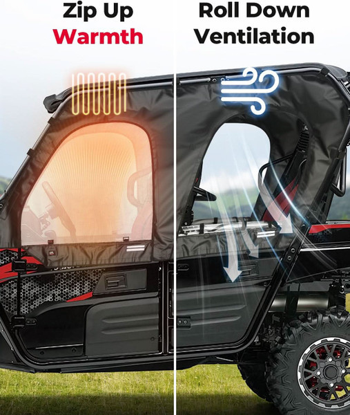 Kemimoto Kawasaki Teryx 4 Soft Upper Doors - Side By Side Sports