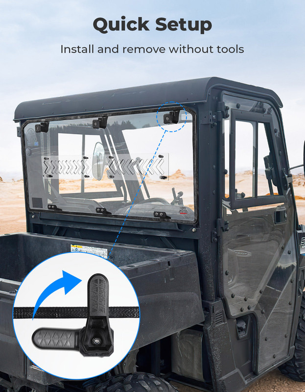 Kemimoto - Polaris Ranger Midsize 500/570/SP 570/Crew/ETX/EV Rear ...