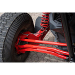 HCR Racing heavy-duty 72-inch trailing arms for Can-Am Maverick X3 with high clearance and USA-made Elite alloy construction.