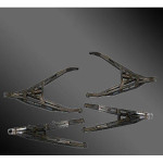 HCR Racing Duner replacement front A-arms for Can-Am Maverick X3 72”, showing high-clearance design and heavy-duty HCR Alloy construction.