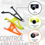 High Lifter|2024+ Kawasaki Mule Pro FX|FXT|Front Forward Upper and Lower Control Arms High Lifter|2024+ Kawasaki Mule Pro FX|FXT|Front Forward Upper and Lower Control Arms