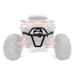 HMF U4 steel front bumper for Polaris RZR Pro XP with integrated winch mount and durable powder-coated finish.