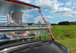 Super ATV|2015+ Kawasaki Mule Pro|Scratch Resistant Flip Windshield