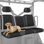 Polaris Ranger XP 1000 Black Split Bench Seat Covers (Front Seat Only) - B0109-00802BK