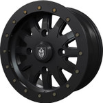Pro Armor Halo UTV Wheel 15" x 7" - Matte Black | Silver Pro Armor Halo UTV Wheel 15" x 7" - Matte Black | Silver