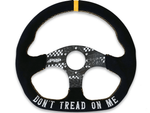 Don't Tread on Me Comp-R Suede Steering Wheel (D-Shaped) - G248-TR