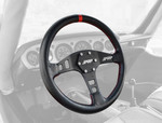 PRP Flat Leather Steering Wheel - Blue|Red|Orange|Black