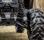 CNC-milled aluminum front and rear shock spacers included in Maverick Sport lift kit CNC-milled aluminum front and rear shock spacers included in Maverick Sport lift kit