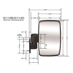 CIPA UTV Breakaway Side View Mirrors