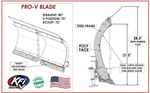 KFI|Polaris Ranger XD 1500|XD 1500 Crew|Pro V Plow System w/ Manual Angle Adjustment