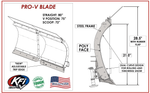KFI|Polaris Ranger 570|Round Tube|Pro V Plow System w/ Hydraulic Actuators KFI|Polaris Ranger 570|Round Tube|Pro V Plow System w/ Hydraulic Actuators