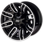 Moose 112X 12" Machined Black Wheel for Polaris RZR 200 - 12"x7" | 12"x8" - MU-112X-12in