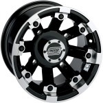 Moose 393X 12" Machined Black Wheel for Polaris RZR 200 - 12"x7" | 12"x8" Moose 393X 12" Machined Black Wheel for Polaris RZR 200 - 12"x7" | 12"x8"