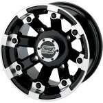 Moose 393X 12" Machined Black Wheel for Polaris RZR 200 - 12"x7" | 12"x8" Moose 393X 12" Machined Black Wheel for Polaris RZR 200 - 12"x7" | 12"x8"