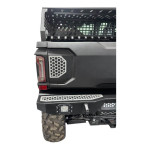 CF Moto UForce U10 tailgate accent set, powder-coated in factory colors, showing driver and passenger side installation.