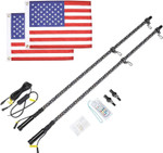 Kemimoto 4ft Spiral Whip Lights W/ Rf Remote Control (2 Pcs.)