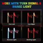 Kemimoto 4ft Spiral Whip Lights W/ Bluetooth Control (2 Pcs.)