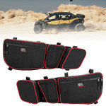 Kemimoto Can-am Maverick X3 Red Door Bags W/ Removable Knee Pads