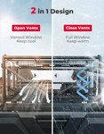 Kemimoto Cfmoto Uforce 1000 / 1000 Xl Flip Front & Sliding Vented Rear Windshield