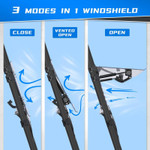 Kemimoto Honda 700 / 700-4 3-in-1 Flip Windshield