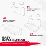 Kemimoto 2002-2008 Polaris Ranger 500 | 700 | 800 Bench Seat Covers W/ Back Seat Cover