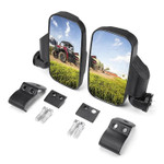 Kemimoto Polaris Ranger Side Mirrors & Camouflage Seat Cover
