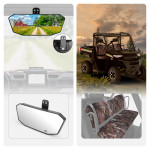 Kemimoto 2018-2024 Polaris Ranger XP 1000 Side Mirrors & Camouflage Seat Cover